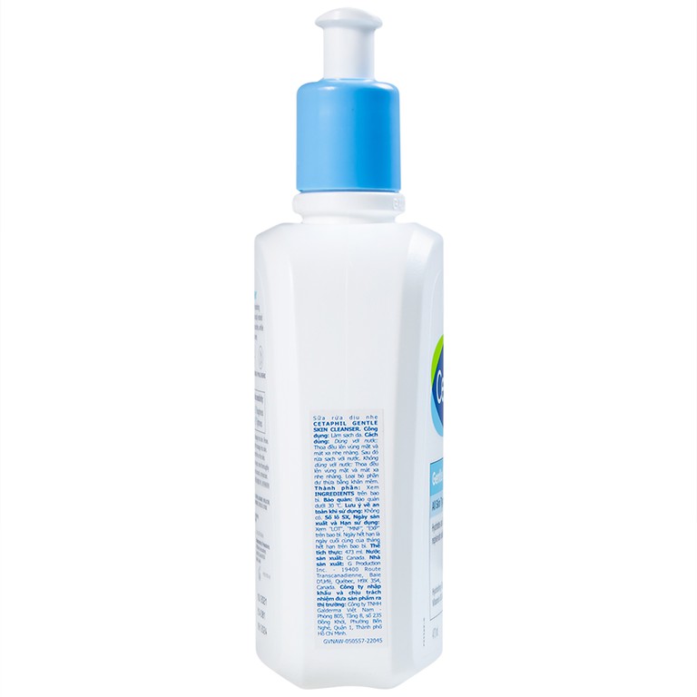 Sữa rửa mặt dịu nhẹ Cetaphil Gentle Skin Cleanser bổ sung độ ẩm dành cho mọi loại da (473ml)