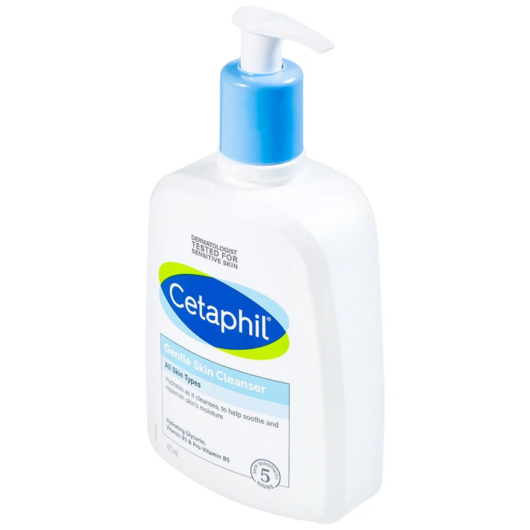Sữa rửa mặt dịu nhẹ Cetaphil Gentle Skin Cleanser bổ sung độ ẩm dành cho mọi loại da (473ml)
