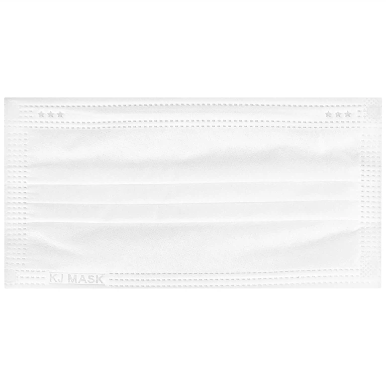 Khẩu trang y tế KJ Mask màu trắng 4 lớp hỗ trợ ngăn khói, bụi, kháng khuẩn (50 cái)
