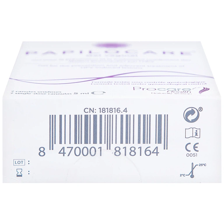 Gel đặt âm đạo Papilocare Gel Vaginal 5ml hỗ trợ đào thải HPV (7 tuýp)