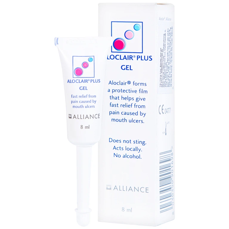 Gel bôi Aloclair Plus Gel giảm đau, kháng viêm và lành viêm loét khoang miệng (8ml)