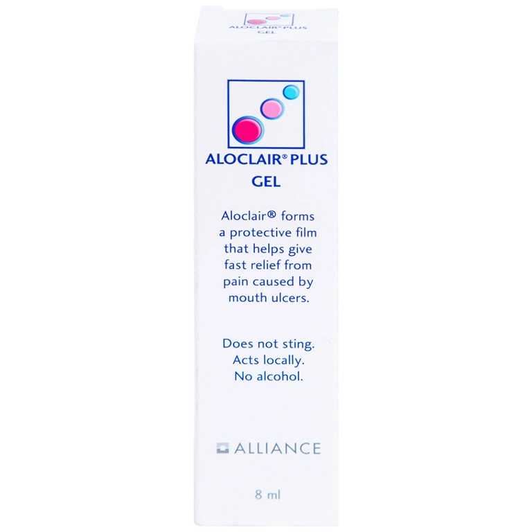 Gel bôi Aloclair Plus Gel giảm đau, kháng viêm và lành viêm loét khoang miệng (8ml)