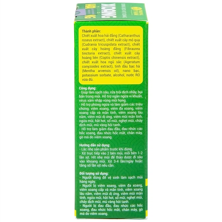 Dung dịch xịt mũi xoang Hải Đằng làm sạch sâu, rửa trôi dịch nhầy, bụi bẩn trong mũi (15ml)