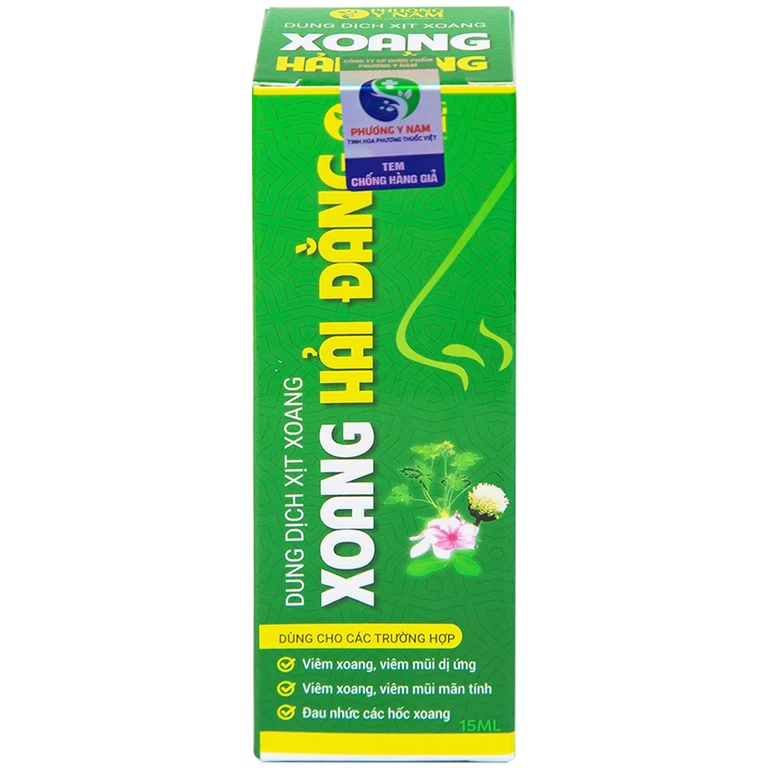 Dung dịch xịt mũi xoang Hải Đằng làm sạch sâu, rửa trôi dịch nhầy, bụi bẩn trong mũi (15ml)