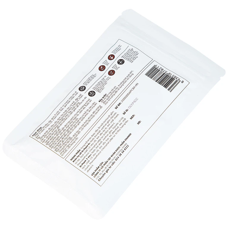 Khăn hạ sốt DR.Papie 0+ hỗ trợ hạ nhiệt giảm sốt (5 túi x 5 khăn)