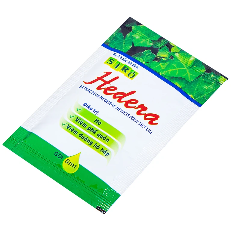 Siro Hedera Tipharco điều trị ho, viêm phế quản, viêm đường hô hấp (30 gói x 5ml)