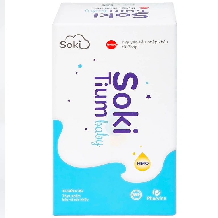 Bột hòa tan Soki Tium Baby hỗ trợ giúp ngủ ngon, tăng cường tiêu hóa (12 gói x 3g)