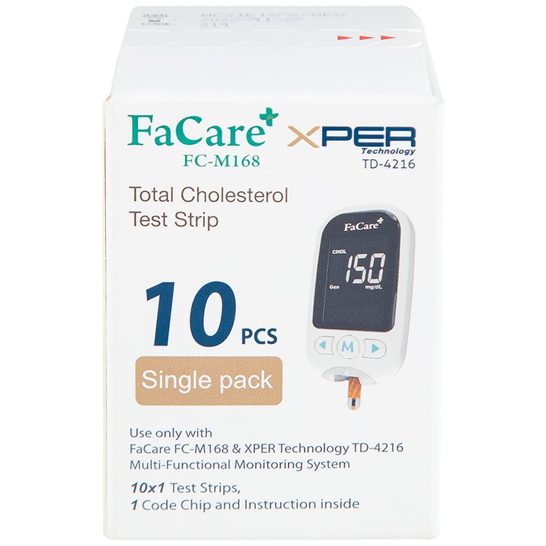 Que thử Cholesterol FaCare FC-M168 kiểm tra nồng độ cholesterol (10 cái)