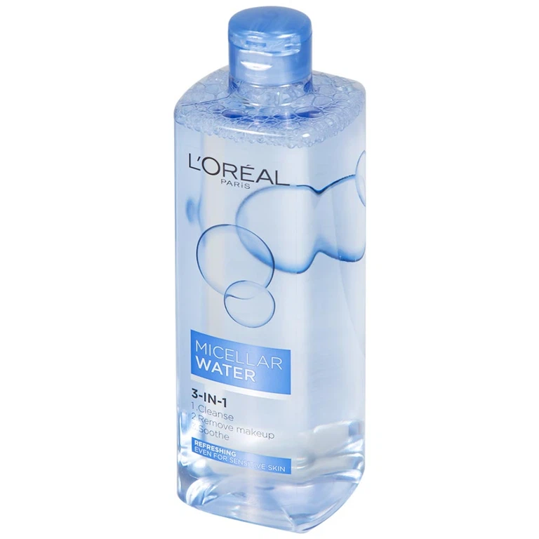 Nước tẩy trang L'Oreal Micellar Water 3-in-1 Refreshing dành cho da nhạy cảm (400ml)