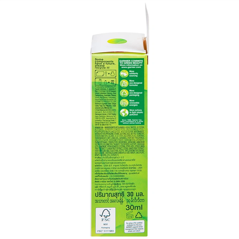 Tinh chất dưỡng sáng da Garnier Skin Naturals Bright Complete 30x Vitamin C Booster Serum (30ml)