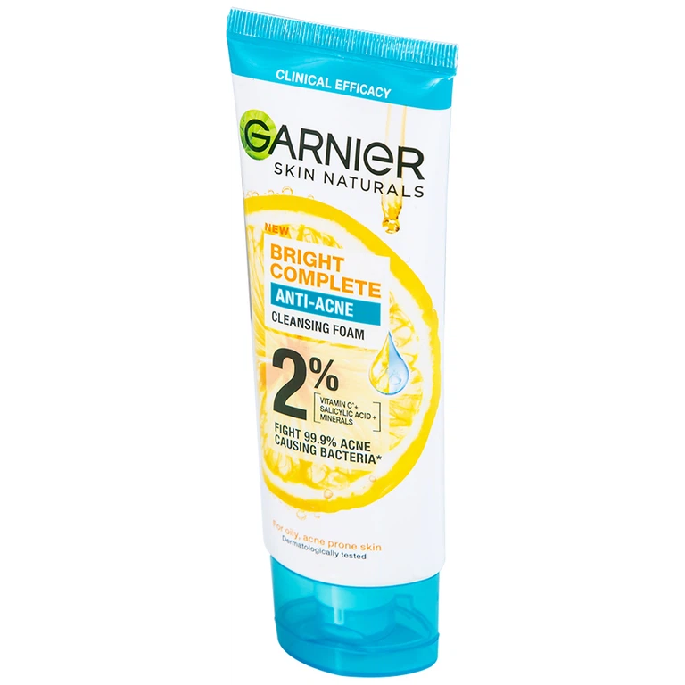 Sữa rửa mặt ngừa mụn Garnier Skin Naturals Bright Complete Anti-Acne Cleansing Foam (100ml)