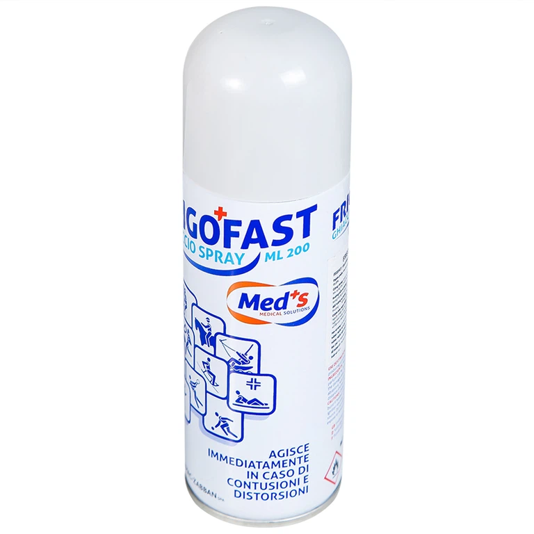 Chai xịt lạnh Frigofast Spray giảm đau bong gân, căng cơ, giãn dây chằng (200ml)