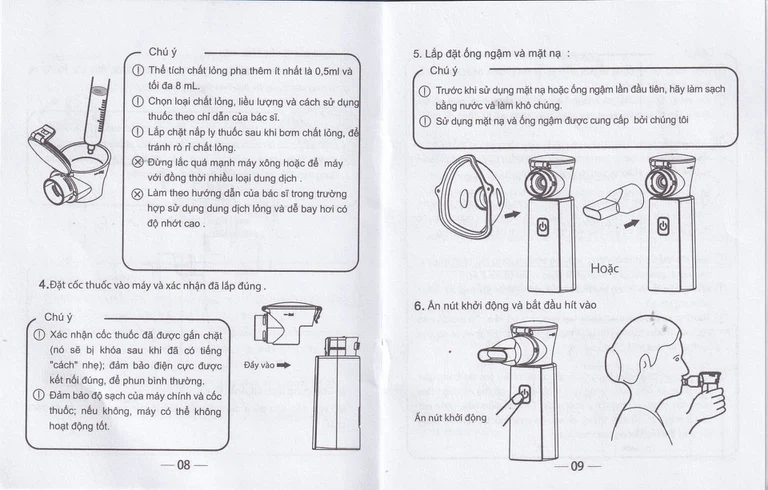 Máy xông khí dung Yuwell M103 cầm tay hỗ trợ điều trị các bệnh về đường hô hấp