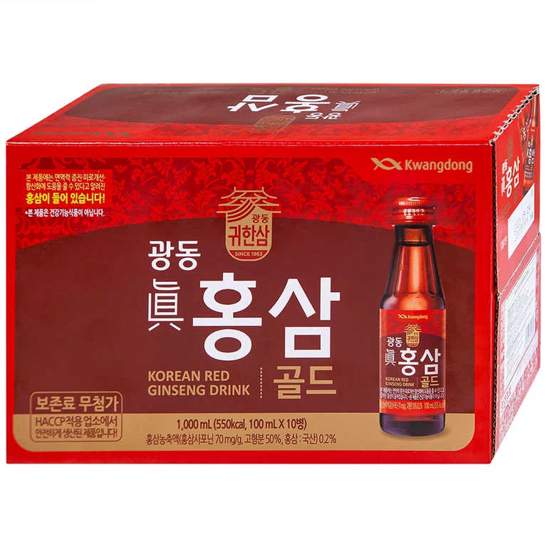 Nước Uống Hồng Sâm Kwangdong (10 chai x 100ml)