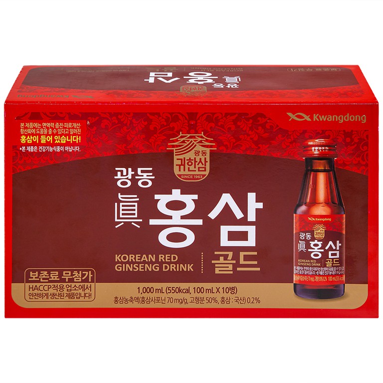 Nước Uống Hồng Sâm Kwangdong (10 chai x 100ml)