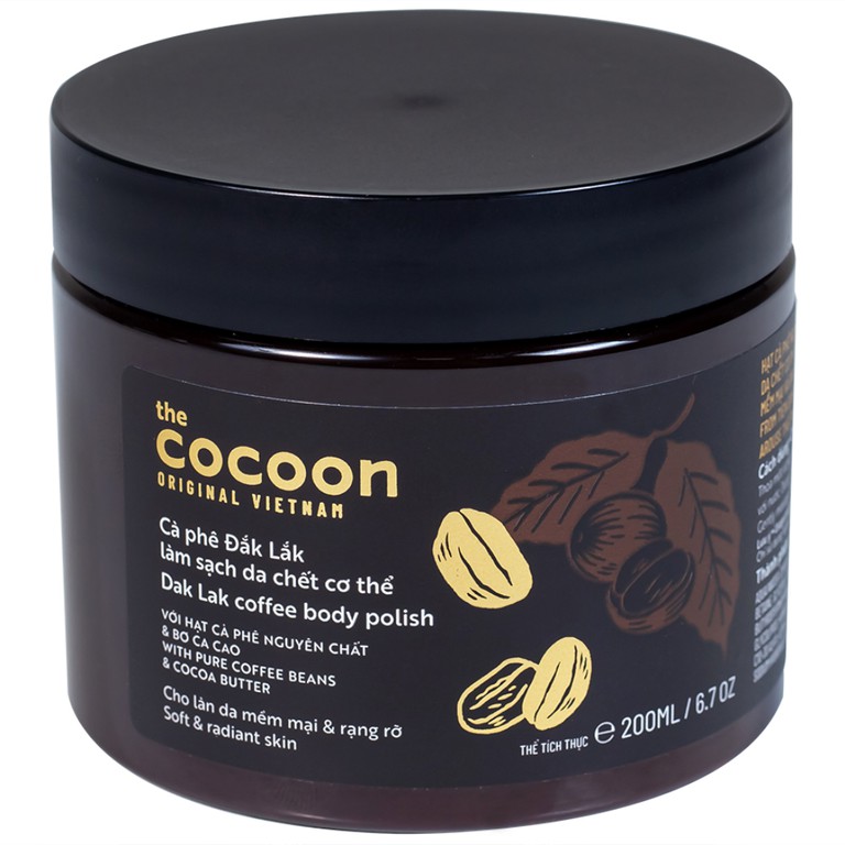 Cà phê Đắk Lắk Cocoon làm sạch da chết trên cơ thể (200ml)