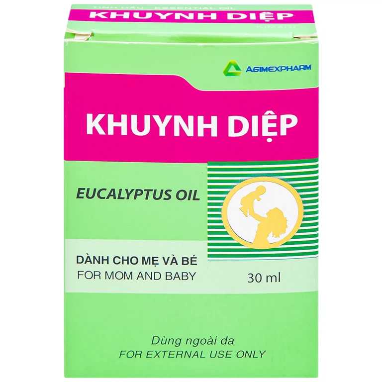 Tinh dầu Khuynh Diệp Eucalyptus Oil Agimexpharm ấm da vùng xoa, dùng massage thư giãn dành cho mẹ và bé (30ml)