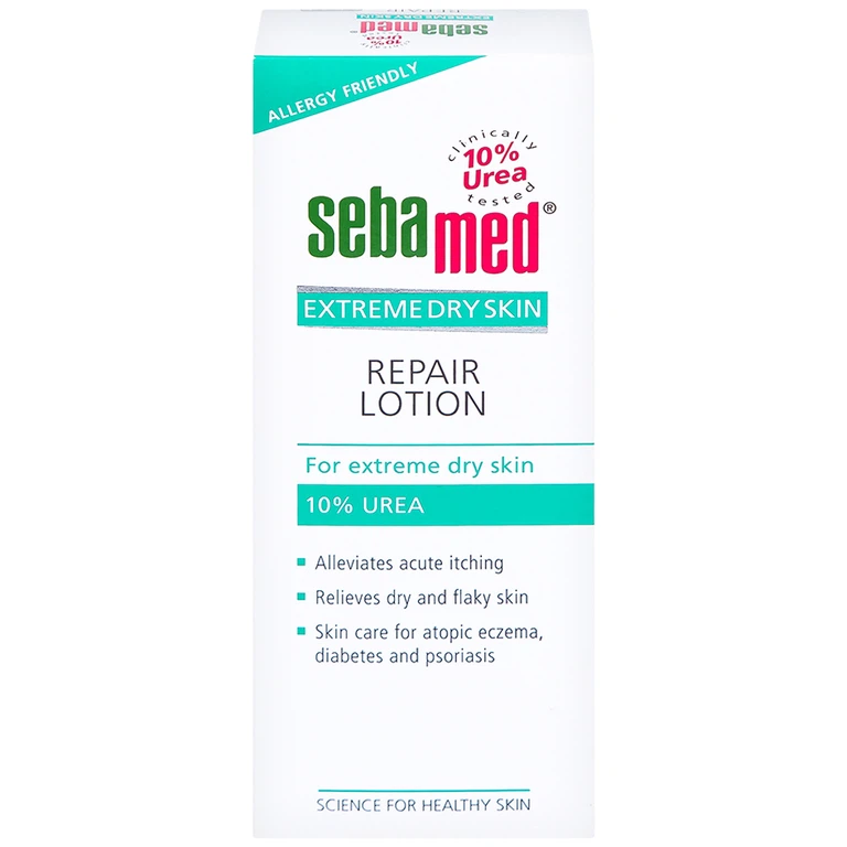 Sữa dưỡng ẩm giảm khô, ngứa, bong tróc cho da khô, viêm da cơ địa Sebamed Extreme Dry Skin Repair Lotion 10% Urea (200ml)