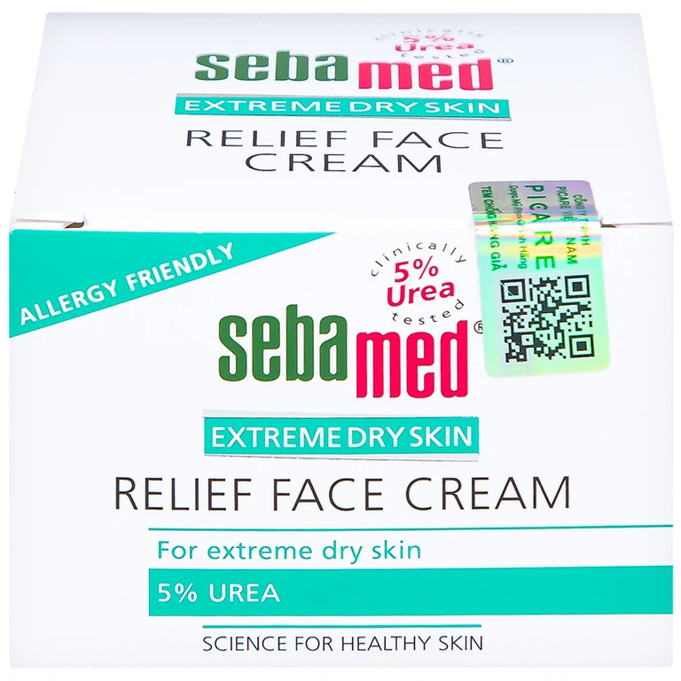 Kem Sebamed Extreme Dry Skin Relief Face Cream 5% dưỡng ẩm, làm dịu, phục hồi da khô, viêm da cơ địa (50ml)