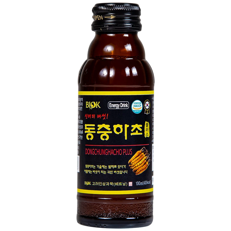 Nước Đông Trùng Hạ Thảo DongChungHaCho Plus Biok hỗ trợ tăng sức đề kháng (10 chai x 100ml)