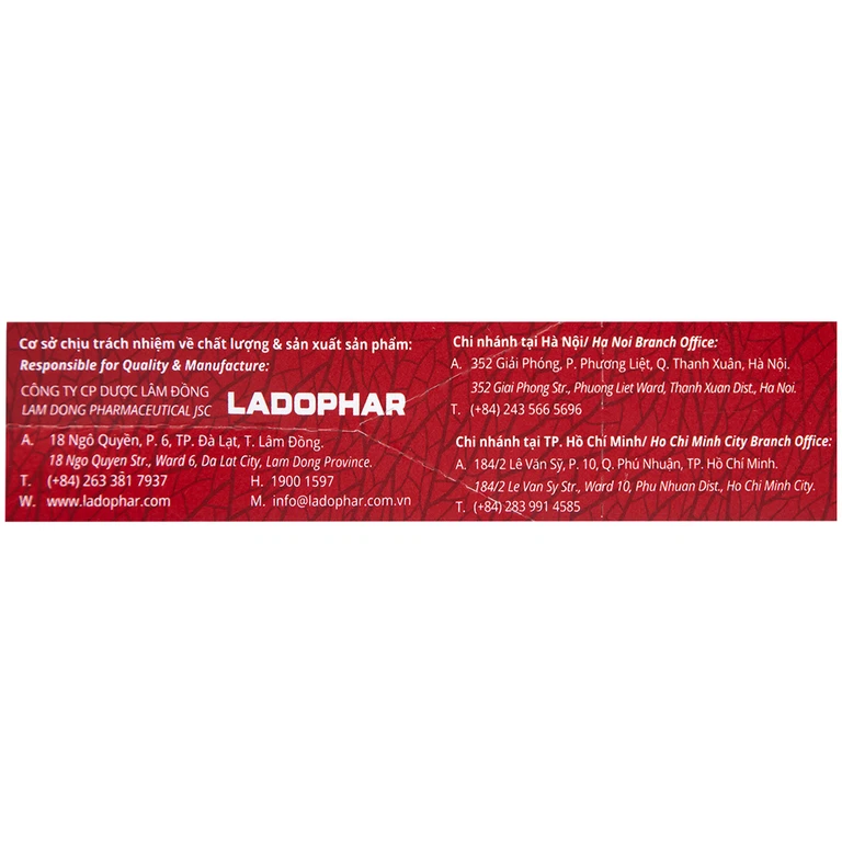 Nước giải rượu bia Ladodetox Nosamin Ladophar hỗ trợ giải rượu, bia, giảm khó chịu (10 gói x 15ml)