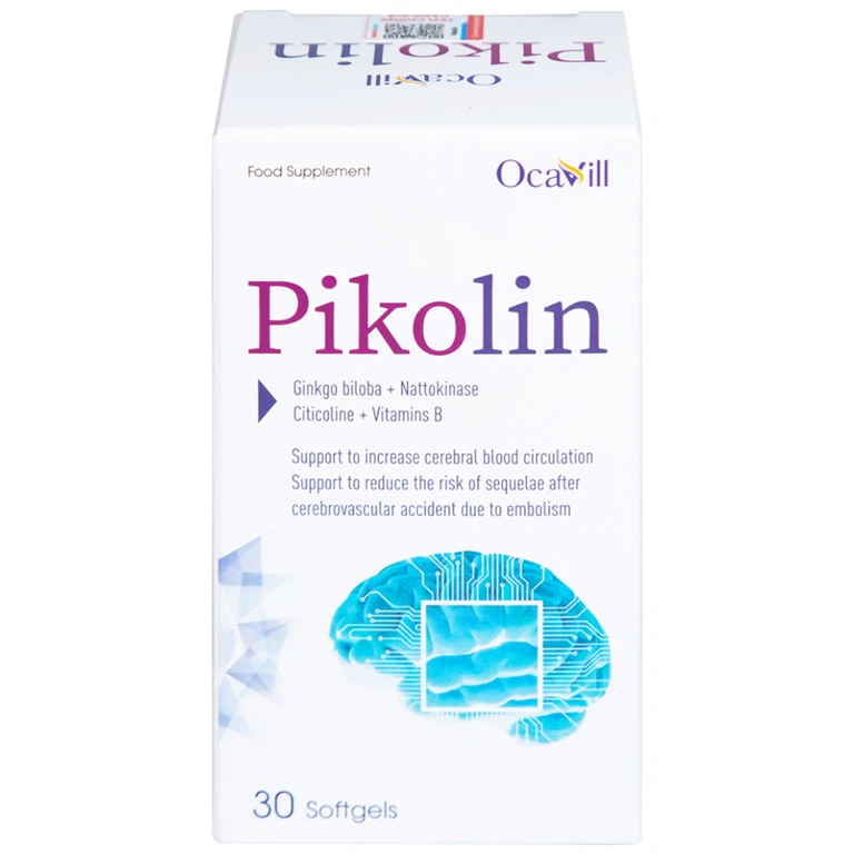 Viên uống Pikolin Ocavill hỗ trợ tăng tuần hoàn máu não (30 viên)