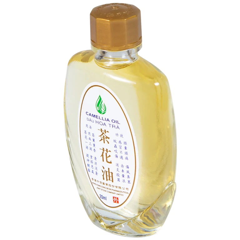 Dầu Hoa Trà Camellia Oil Hong Kong Zung Seon hỗ trợ điều trị cảm cúm, nghẹt mũi, chóng mặt, nhứt đầu (20ml)