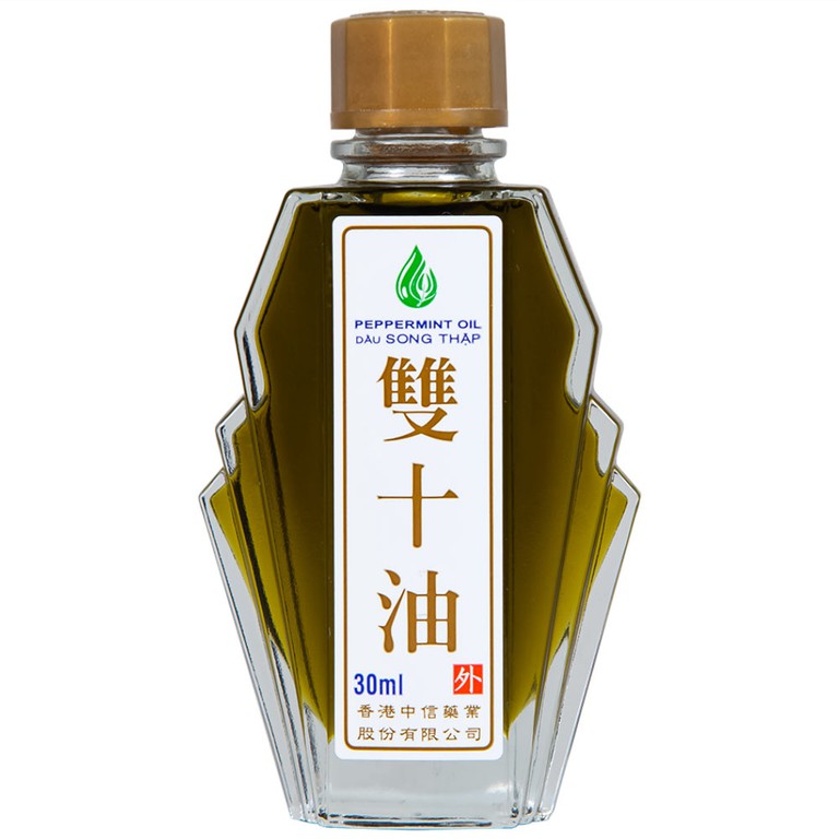 Dầu Song Thập Peppermint Oil Hong Kong Zung Seon hỗ trợ điều trị cảm lạnh, nghẹt mũi (30ml)