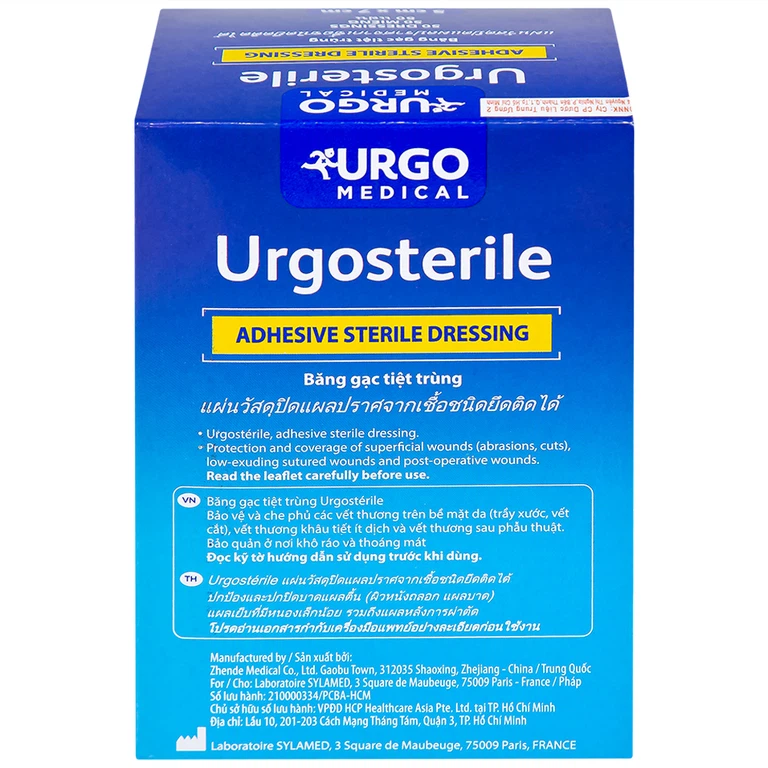 Băng dán có gạc Urgosterile size 5cm x 7cm băng các vết thương do phẫu thuật, khâu, chấn thương (50 miếng)