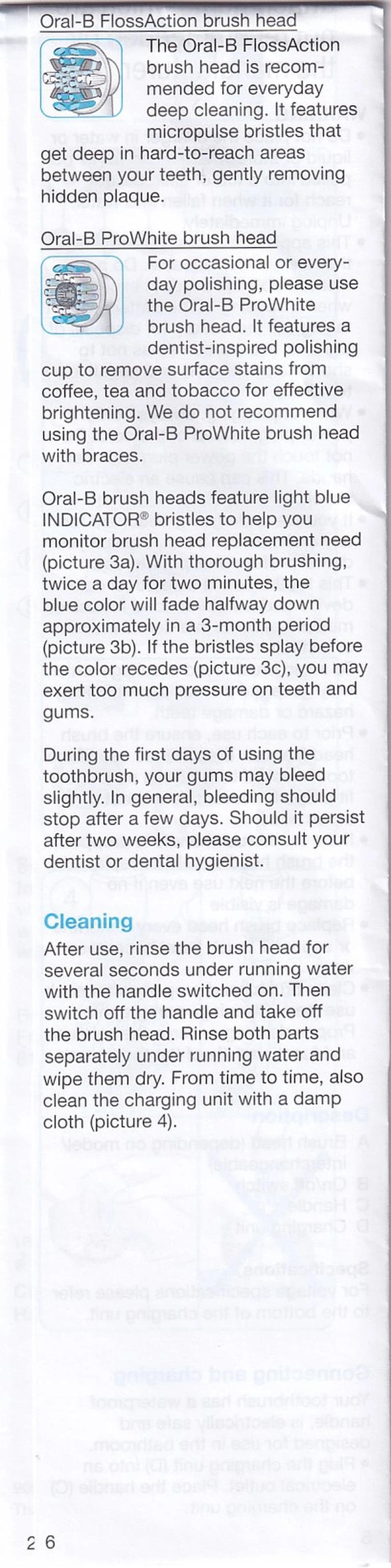 Bàn chải đánh răng điện Oral-B Vitality Crossaction Blue làm sạch mảng bám trên răng