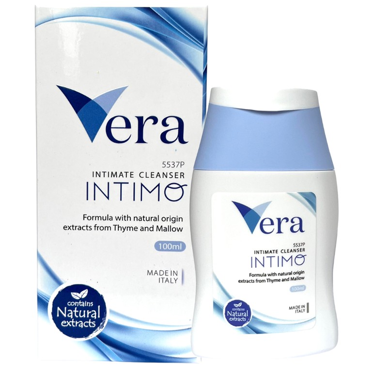 Dung dịch vệ sinh phụ nữ Vera Intimate Cleanser Intimo 5537P giúp làm sạch và dưỡng ẩm vùng kín (100ml)