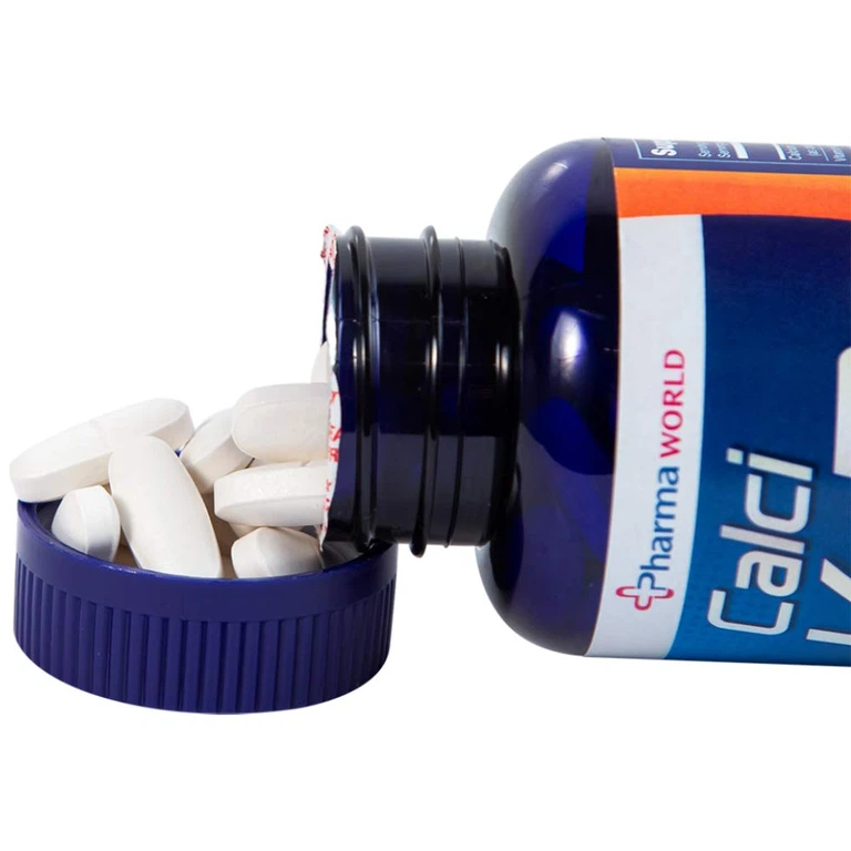 Viên uống Calci K-2 Pharma World hỗ trợ giảm nguy cơ loãng xương (60 viên)