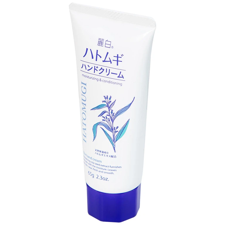 Kem dưỡng ẩm mềm mịn và chống nhăn da tay Reihaku Hatomugi Hand Cream (65g)