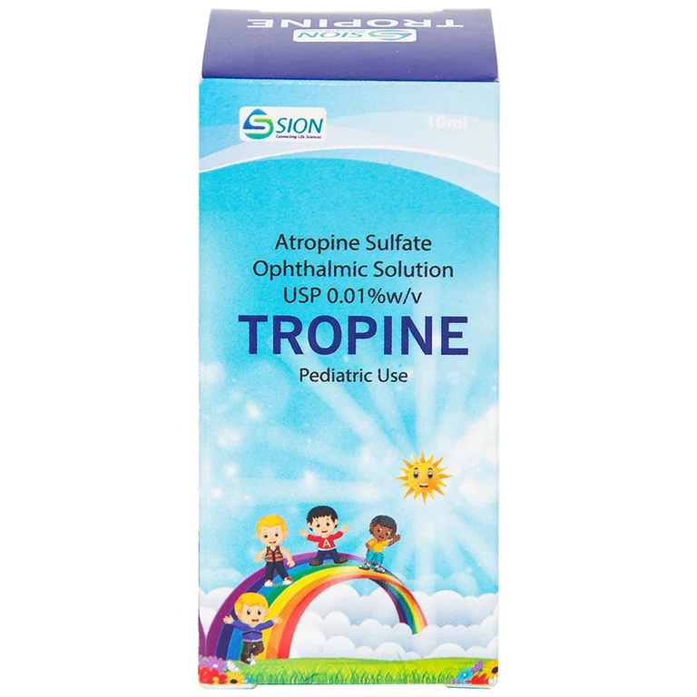 Dung dịch nhãn khoa Tropine SION kiểm soát và làm chậm sự tiến triển của bệnh cận thị ở trẻ em (10ml)