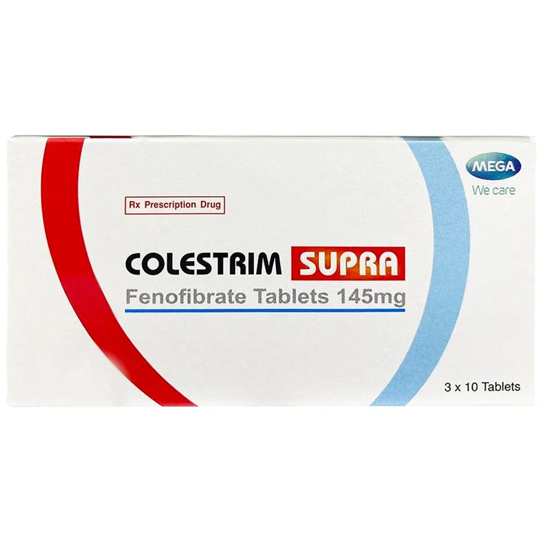 Thuốc Colestrim Supra 145mg Mega We Care điều trị tăng cholesterol máu nguyên phát (3 vỉ x 10 viên)