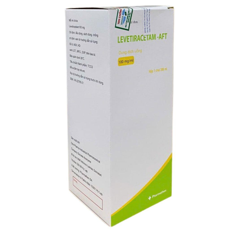 Dung dịch uống Levetiracetam-Aft 100mg/ml Pharmathen S.A kiểm soát, ngăn ngừa động kinh (300ml)
