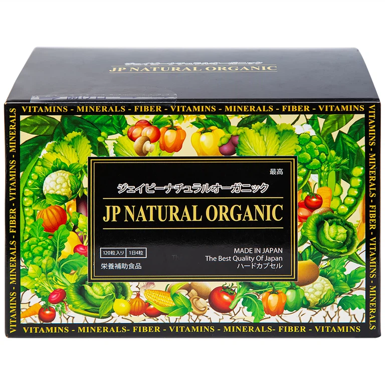 Viên uống JP Natural Organic bổ sung vitamin khoáng chất và chất xơ cho cơ thể (120 viên) 
