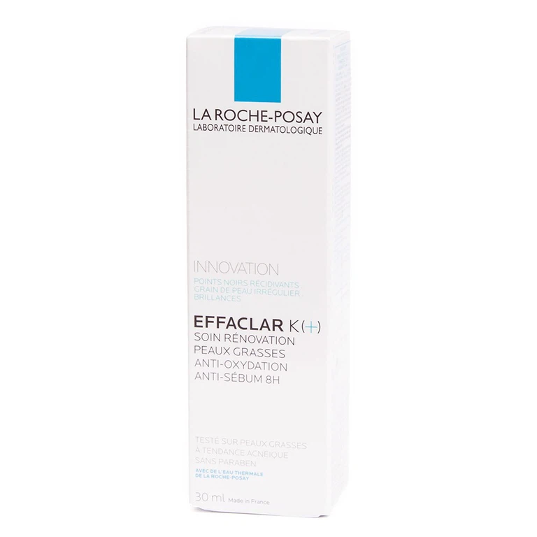 Kem dưỡng La Roche-Posay Effaclar K(+) hỗ trợ làm giảm bóng nhờn, hạn chế mụn đầu đen (30ml)