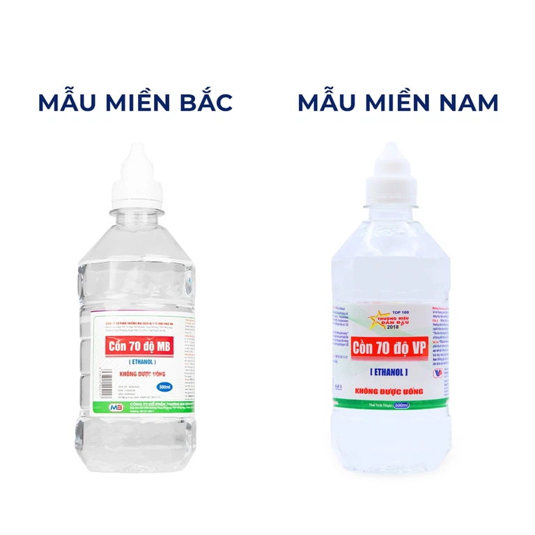 Cồn 70 độ Vĩnh Phúc dùng để diệt khuẩn dụng cụ y tế, bề mặt trong y tế (500ml)
