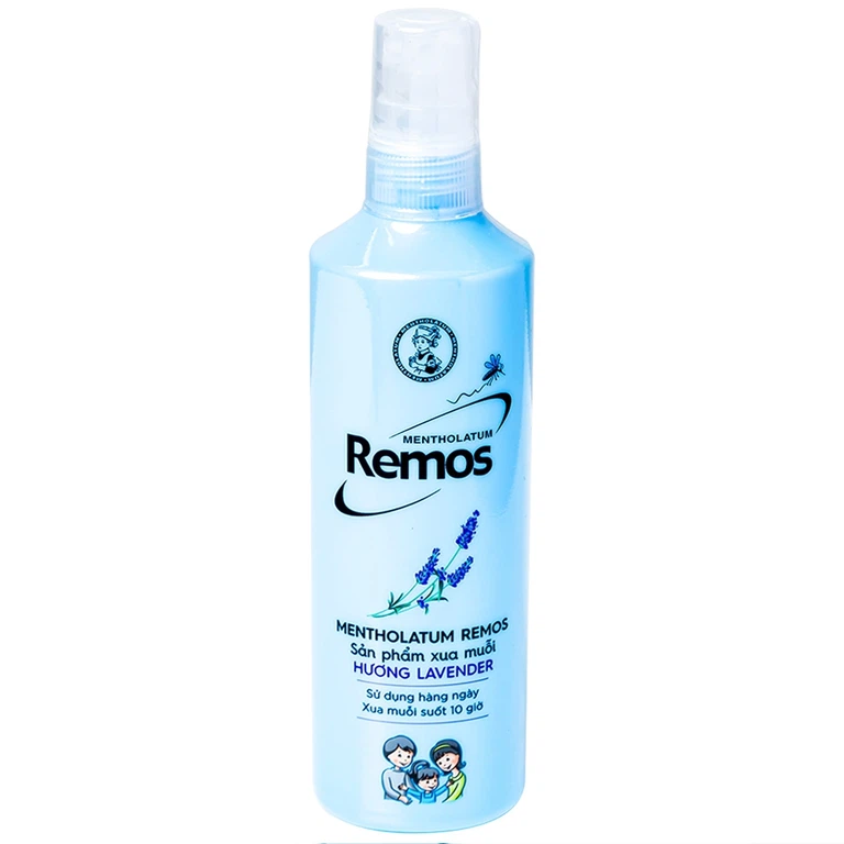 Xịt chống muỗi Remos hương Lavender xua muỗi suốt 10 giờ (150ml)