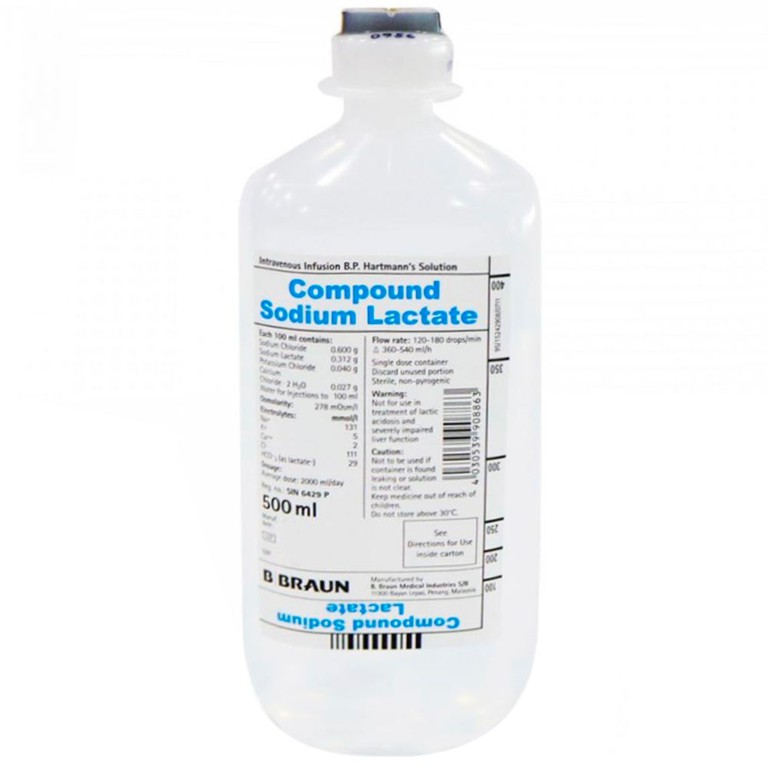 Dung dịch Compound Sodium Lactate B.Braun bổ sung chất điện giải (500ml)