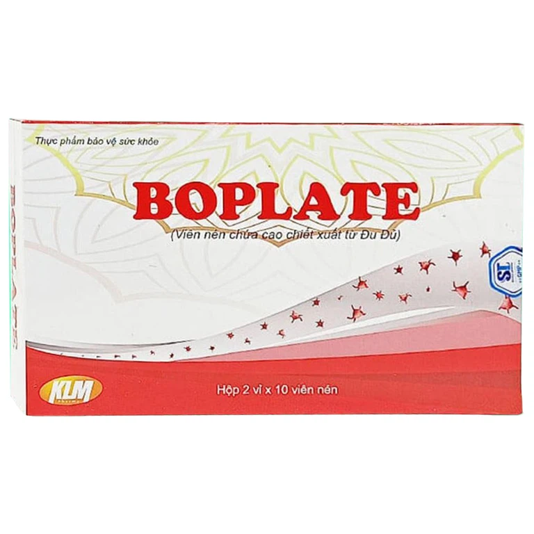 Viên uống Boplate Santex hỗ trợ tăng cường tái tạo tiểu cầu, giảm nguy cơ thiếu tiểu cầu (2 vỉ x 10 viên)