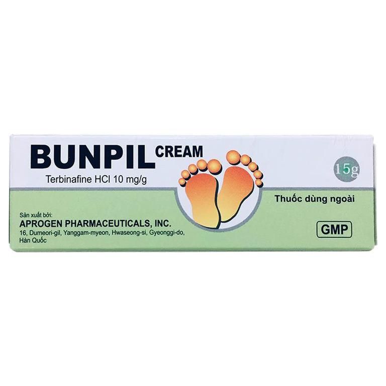 Kem bôi ngoài da Bunpil 10mg Aprogen điều trị nấm da, lang ben (15g)