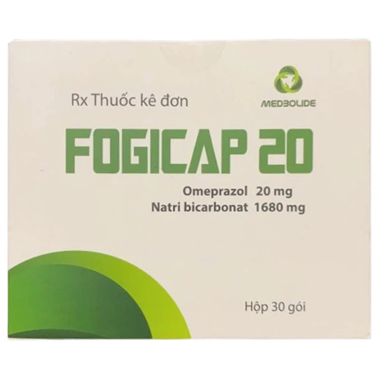 Thuốc bột Fogicap 20 Medbolide điều trị loét dạ dày - tá tràng, hồi lưu thực quản dạ dày (30 gói) 