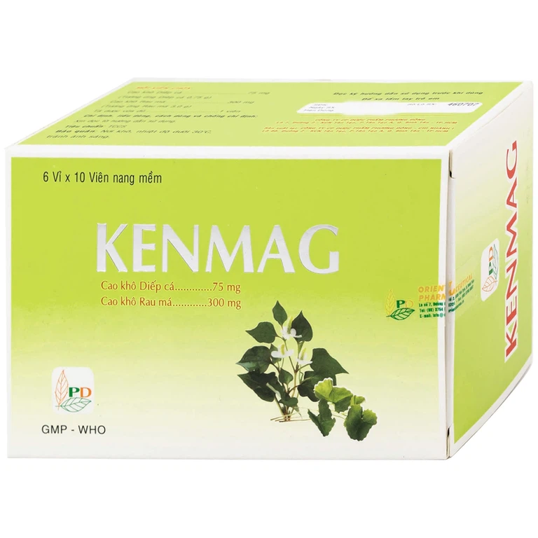 Thuốc Kenmag GMP phòng và hỗ trợ điều trị táo bón, giải nhiệt, thông tiểu (6 vỉ x 10 viên)