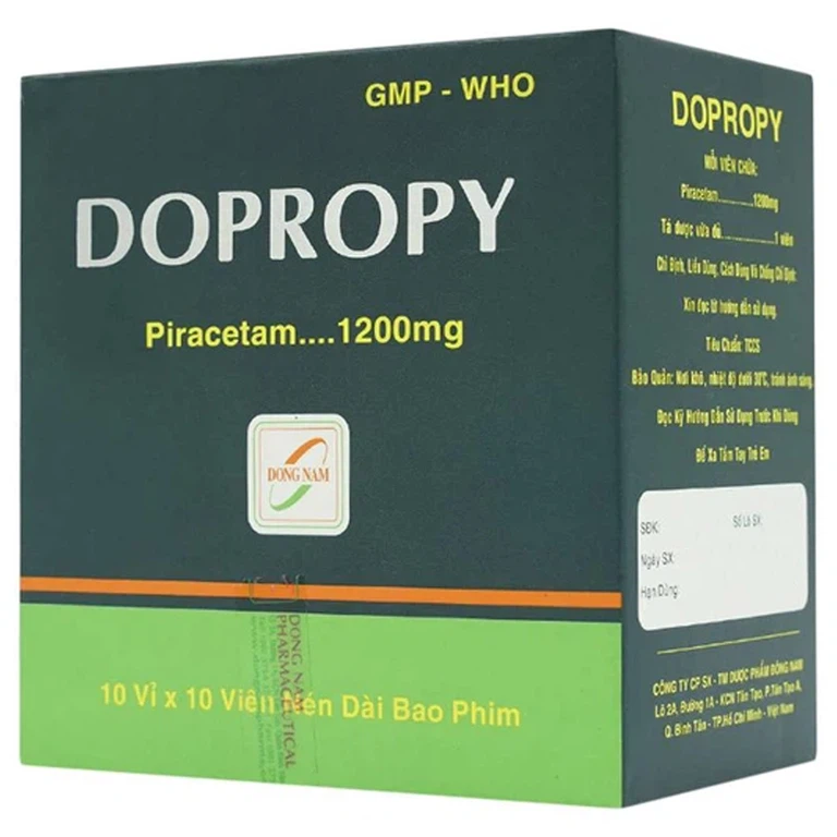 Thuốc Dopropy 1200mg Đông Nam điều trị triệu chứng chóng mặt (10 vỉ x 10 viên)