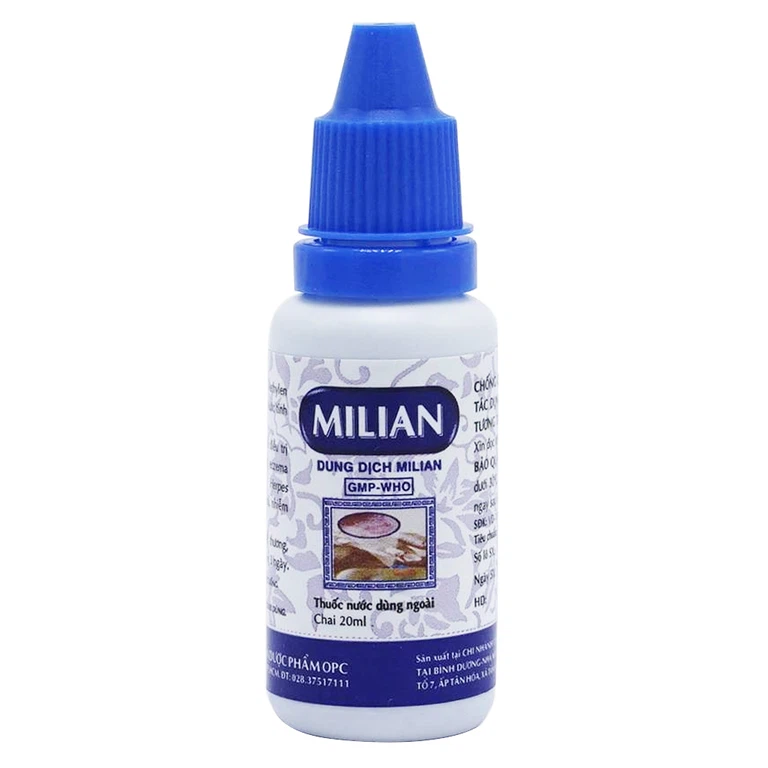 Dung dịch Milian OPC điều trị nhiễm virus ngoài da, chốc lở, viêm da mủ (20ml)