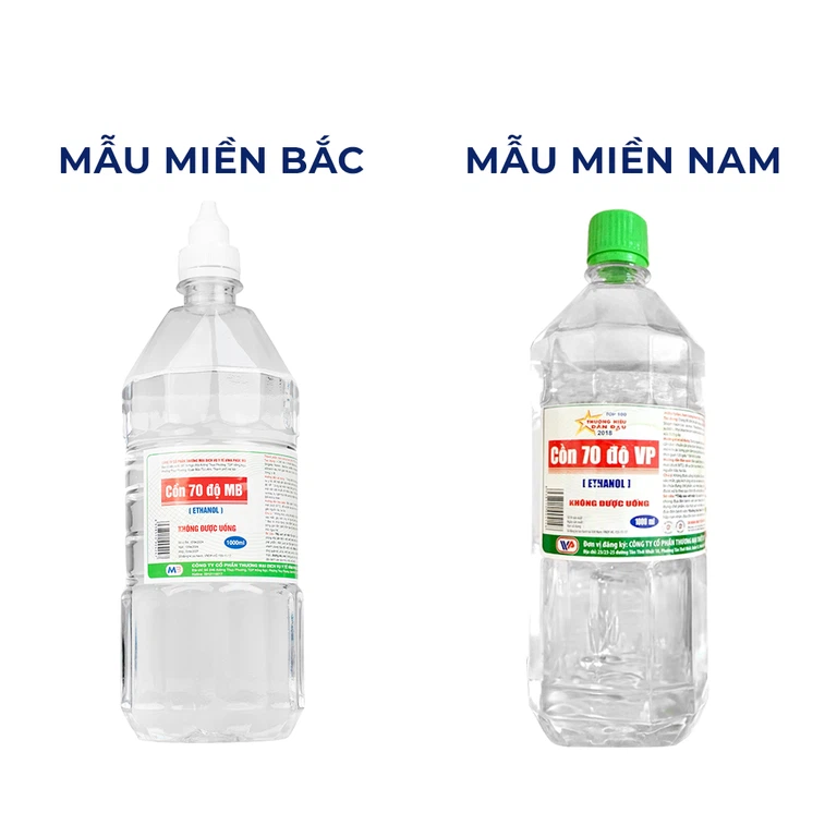 Cồn 70 độ Vĩnh Phúc dùng để diệt khuẩn dụng cụ y tế, bề mặt trong y tế (1000ml)