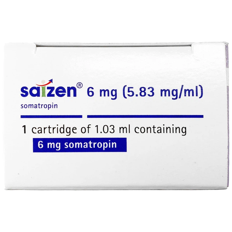 Dung dịch tiêm Saizen 6mg Merck điều trị chậm tăng trưởng (Hộp 1 ống)