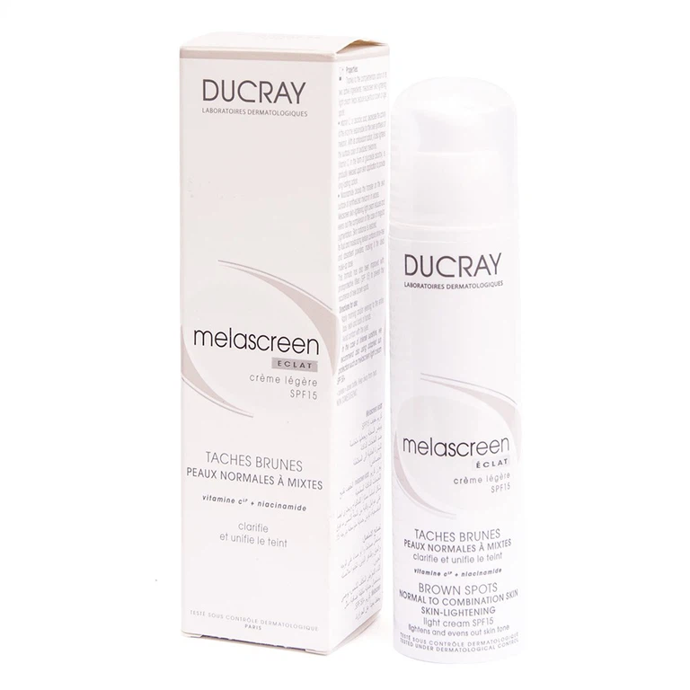 Kem dưỡng da Ducray Melascreen Eclat Light Cream SPF15 giảm tăng sắc tố da và đốm nâu trên da (40ml)